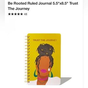 "Trust The Journey" Ruled Journal 5.5" x 8.5" Spiral bound Notebook Be Rooted.